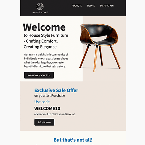 Minimalist Bold Welcome Email